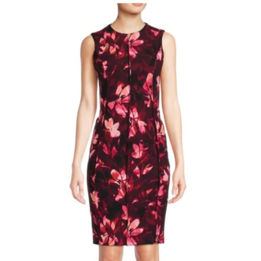 Calvin Klein Floral Print Pencil Dress